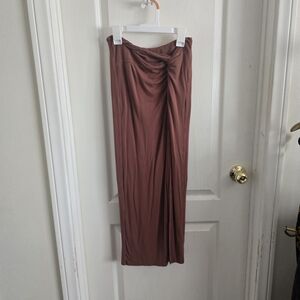 Lulu's Chic Brown Maxi Skirt